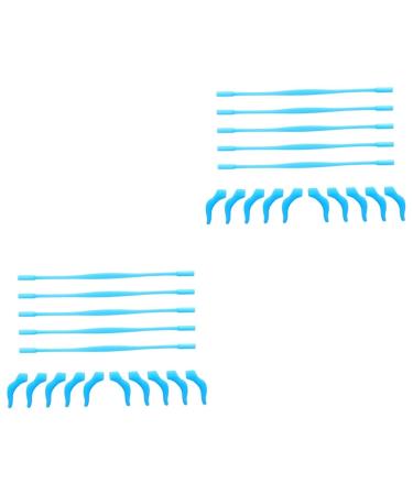 Healeved 10 sets glasses band hook glasses holder glasses holding tape vasos para ni os anti-slip handle for glasses brick glasses band for the sports sports accessories child multicolored ear hooks