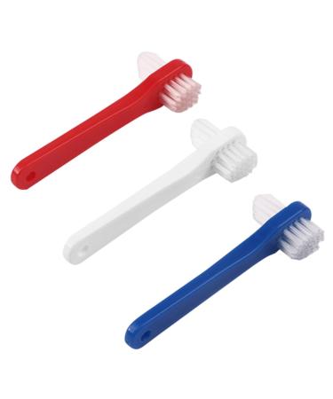 3st toothbrush double head brush prosthesis care brush prosthesis brush wood brush partial prosthesis false prosthesis cleaning brush prosthesis cleaner plastic cozy tools