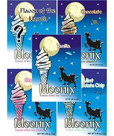 Moonix Freeze Dried Ice Cream VARIETY 5ct (Best Sellers Prime)