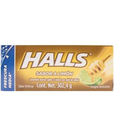 Mexican Halls Lemon and Honey Flavor (12 pack) Limon con Miel Original Classic Edition version mexicana 12 individually Sealed Packs with 9 pieces macizo - Buy Online on GoSupps.com