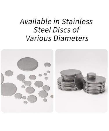 10pcs - 2 Dia Stainless Steel Disc, 15 Gauge Thickness, 304 Stainless Steel for Crafts & Jewelry Making - Eoiips - Buy Online on GoSupps.com