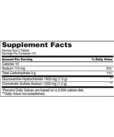  KIRKLAND Kirkland Signature Extra Strength Glucosamine 1500 mg/Chondroitin 1200 mg Sulfates 220 tablets - Buy Online on GoSupps.com