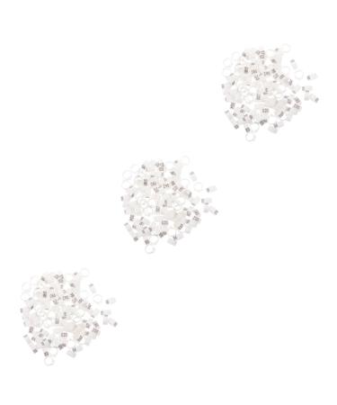 Angoily 300 Pcs Pigeon Anklet Duck Where Clip Chicken Ankle Ring Pigeons Ring Bands Parrot Label Tape Baby 1.3X1.3CMx3pcs Whitex3pcs