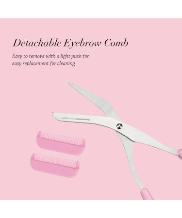 Buy Eyebrow Trimmer & Shaping Knife | Universal Stainless Steel Beauty Tool - Pink & Silver - Buy Online on GoSupps.com