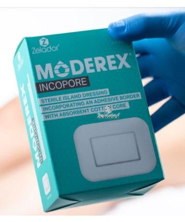Moderex Sterile Adhesive Island Dressing with Absorbent Cotton Pad 9x15cm x 25 - Pack of 25 - Buy Online on GoSupps.com
