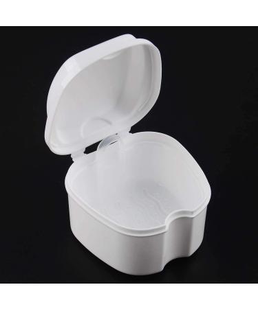 Staccatory White Prostheses Case & Bath Storage Box for False Teeth - Travel-Friendly with Sieve Basket - Buy Online on GoSupps.com