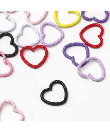 50pcs Heart Hair Clips Braid Heart Shape Charms Accessories Hair Cuffs Rings for Women And Girls Hair Accessories - Buy Online on GoSupps.com