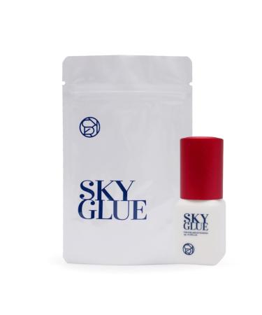 Sky Glue S+ Eyelash Extension Glue-Extra Strong Lash Extensions Adhesive Bond with 7-8 Weeks Retention and 1-2 Sec Dry Time Upgrade New Package Long Lasting Semi Permanent Black Glue-5ml