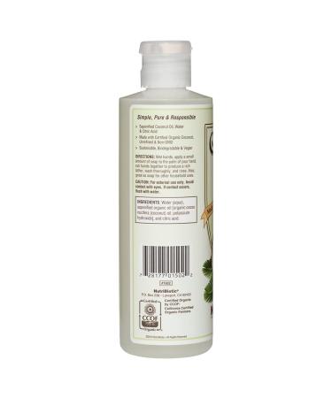 NutriBiotic Organic Coconut Oil Soap - 8 oz | Vegan, GMO-Free, Gluten-Free | Unscented, Biodegradable Formula for Rich Lather - Buy Online on GoSupps.com
