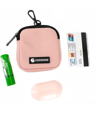 COOWONE Waterproof Dog Treat Bag | Dog Walking Bag with Poop Bag Dispenser | Adjustable Pink Shoulder Bag - Buy Online on GoSupps.com