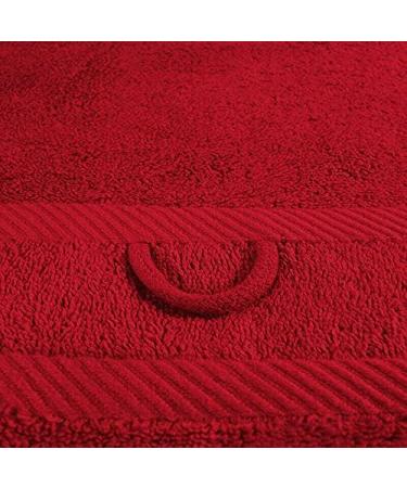 LANUDO Luxury Red Washcloth - 600g/m 100% Premium Cotton | Soft & Absorbent 30x30 cm - Buy Online on GoSupps.com