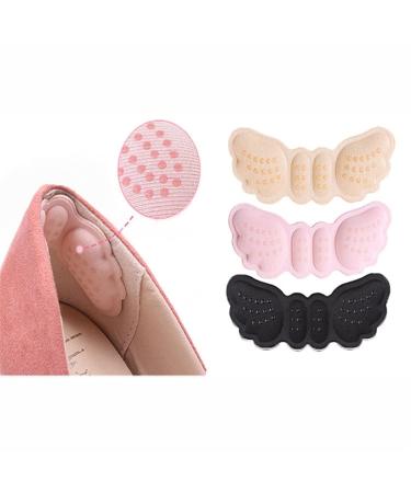 InfantLY Bright 2Pair High Heel Insoles Butterfly Adjust Size Heel Liner Grips Protector Sticker Heel Pad Foot Care Anti Keep Abreast Heel Pads