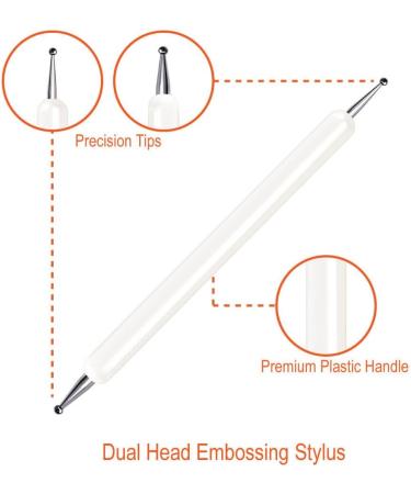 Selizo 5 Pcs Embossing Stylus Tools for Nail Art, Pottery, Clay Craft - Dotting, Scoring, Tracing Pen - Mandala Drawing, Rock Painting - Transfer Paper Included - Buy Online on GoSupps.com