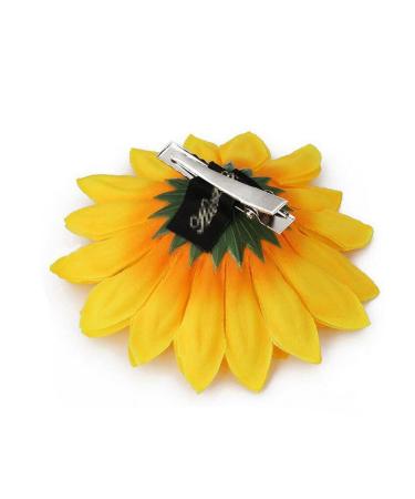 6Pcs Sunflower Hair Alligator Clips - Bridal Hair Styling Accessories for Women - Hawaiian Beach Vacation Party Decoration - Buy Online on GoSupps.com