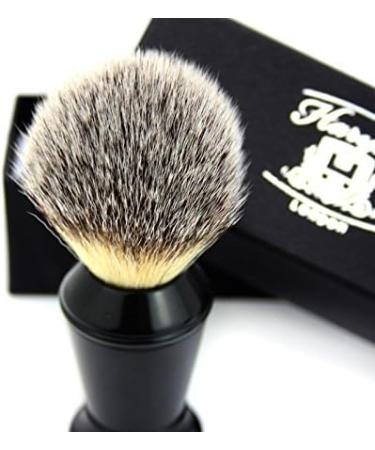 Premium Badger Hair Shaving Brush with Black Base - Perfect Shave for Men | International Shipping Available - Buy Online on GoSupps.com
