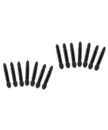 Balacoo 200 pcs Sponge Eye Double-ended Black Eyeshadow Makeup Shadow Tipped Brush