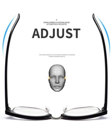 Buy LNTICB Blue Light Glasses - Retro Anti-UV Computer Reading Glasses for Eye Fatigue Relief | Unisex Silver & Black Frames - Buy Online on GoSupps.com