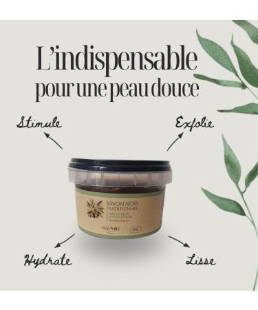  G n rique SAPHIR D'ORIENT Traditional Black Soap 100% Natural 200g Moroccan Scrub - Buy Online on GoSupps.com