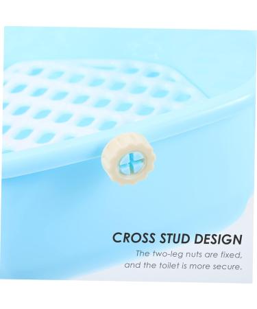 BESPORTBLE Box Rabbit Toilet Trainer Potty Bunny Poop Scooper Small Animal Toilet Hamster Potty Pet Plastic 33X29.5X14CM Blue - Buy Online on GoSupps.com