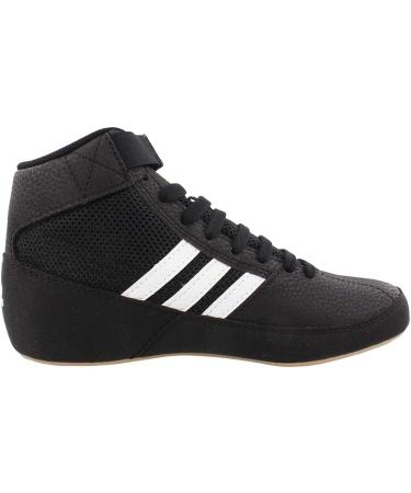 Adidas Wrestling HVC Youth Laced Shoe Black/White/Iron Metallic - Size 4.5 Little Kid (4-8 Years) - Buy Online on GoSupps.com