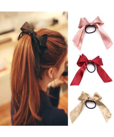 Velvet Bow Hair Tie for Women and Girls - Elastic Hair Scrunchie for Ponytails and Head Wraps - Buy Online on GoSupps.com
