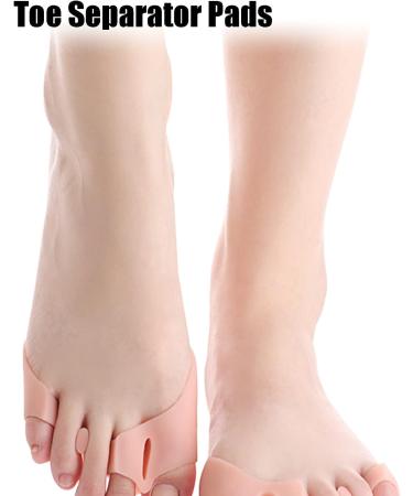 Silicone Toe Separator Big Toe Spacers Gel Spreader for Bunion Relief and Toe Alignment - 1 Pair (Color) - Buy Online on GoSupps.com