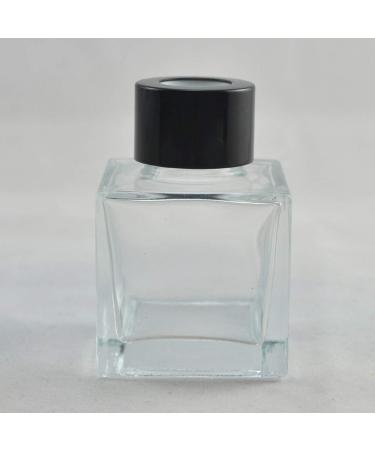 Ougual 4pcs Square Glass Bottles for Essential Oils & Room Fragrance Diffuser (50ML Black Caps) - International Shipping Available - Buy Online on GoSupps.com