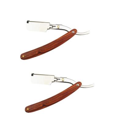 Minkissy 2st Khimar hijab razor space saving space saver hairdressing salon tripse gite Safe Icend hand razor for men safe razor men razor metal wooden handle men wood