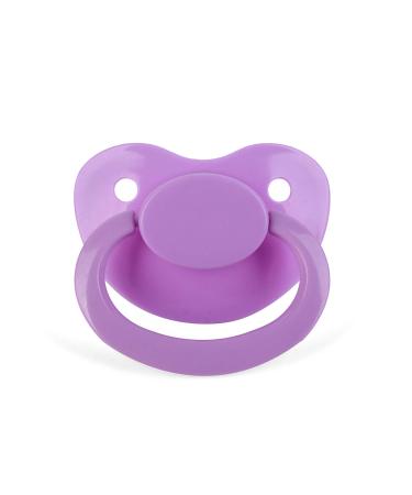 Adult Sized Pacifier-Large Handle  Large Shield  Symmetrical Design  BPA-Free (Purple)