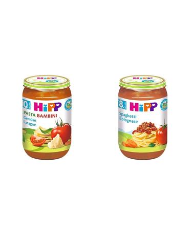 HiPP Pasta Bambini - Vegetable Lasagne pack of 6 (6 x 220 g) & Spaghetti Bolognese pack of 6 (6 x 220 g)
