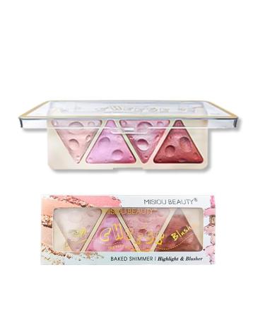 3PC concealer Natural Brightening Waterproof Sweat proof Pearlescent Powder powder blusher Highlight eye shadow Disk (Color : A02 Size : 3PC) 1 count (Pack of 1) A02