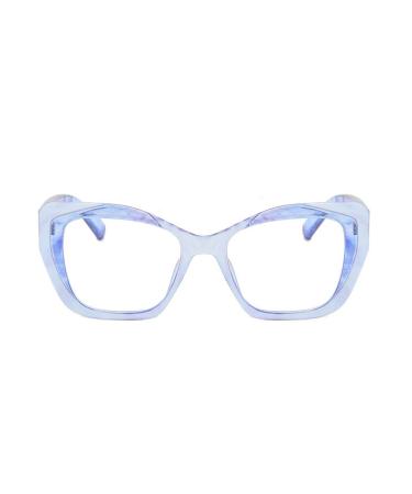 laureles Fashion Women Reading Glasses Blue Light Blocking Cat Readers Computer Floral Leopard Eyewear Female Blue 2.5 x