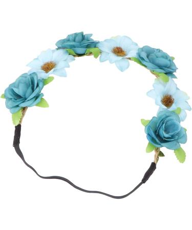 Beaupretty Flower Wreath Women Girls Headband Floral Garland Bridal Headband Crown Bohemia Headdress for Festival Wedding (Mint Green) - Buy Online on GoSupps.com