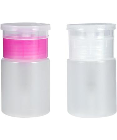 60ML Refillable Liquid Pump Bottle Transparent Empty Pump Dispenser Cosmetic Nail Polish Removal Press Pump Bottle for Nail Art Salon Beauty Salon(White) - Buy Online on GoSupps.com