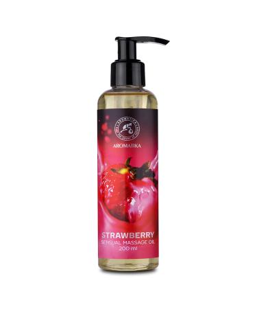 Sensual massage oil strawberry 200ml - body massage oil with almond oil and grape seed oil - edible consumable of course - relaxation massage oil - Buy Online on GoSupps.com