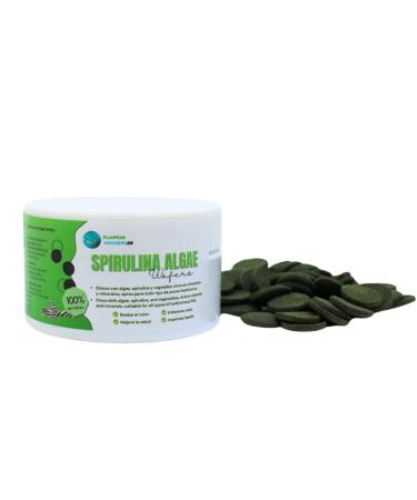 Spirulina Algae Wafers 100 ML Spirulina discs, Plant food for bottom fish based on algae and spirulina, Natural and balanced food for fish and invertebrates