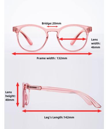 Lanlang 2-Pack Blue Light Filter Reading Glasses for Women - Stylish Anti-Eyestrain & UV Protection in Transparent Pink & Purple 0-3.5 Diopters - Buy Online on GoSupps.com