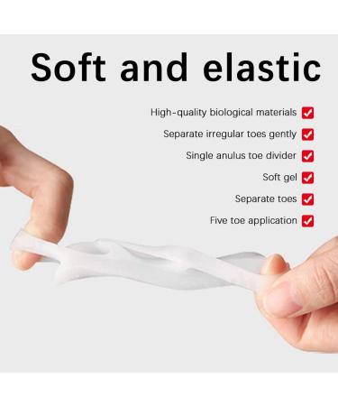 Washable Toe Separators: Pain Relief, Bunion Corrector, Reduce Calluses & Prevent Slipping - White - Buy Online on GoSupps.com
