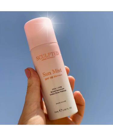 Sun Mist Spray with SPF 50 from Sculpted by Aimee - Invisible Hypoallergenic Facial Mist for Hydration Protection and Refreshing the Skin - Buy Online on GoSupps.com