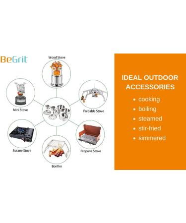 BeGrit Backpacking Camping Cookware Mini Picnic Cooking Mess Kit - 8pcs Set for Hiking - Buy Online on GoSupps.com