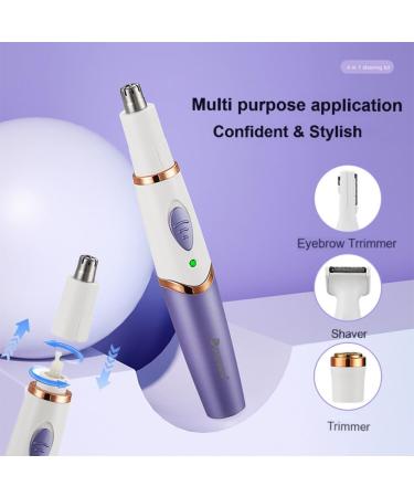 4in1 Lady Shaver for Women XinBarber Cordless Electric Painless and Portable Wet & Dry Hair Removal for Legs Armpits Eyebrow Lip Face Nose and Bikini Line Razor - Buy Online on GoSupps.com
