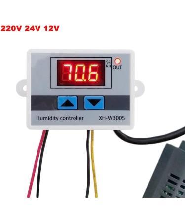 Buy Digital Moisture Controller - 12V/220V Hygrometer & Hygrostat with Sensor & Cable Control Switch for Precision Moisture Management - Buy Online on GoSupps.com