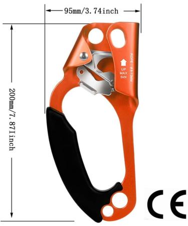 CroSight Hand Ascender for Rock Climbing & Rappelling (Left Hand) - CE Certified | 8-13MM Rope, 5KN Load | Arborist Gear - Buy Online on GoSupps.com