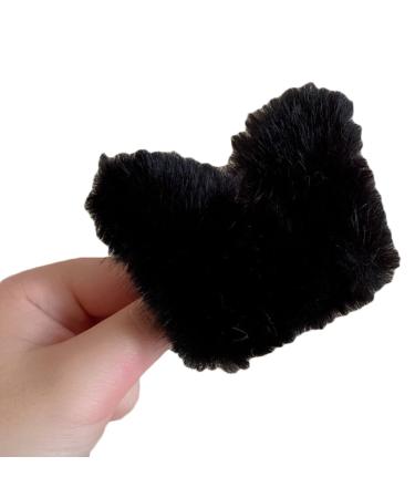 Muloo Butterfly Hair Clip Cute Plush Hair Clips for Thick Hair Grip Hair Clamps for Women Strong Hold Hair Accessories Butterfly Hair Clip Black