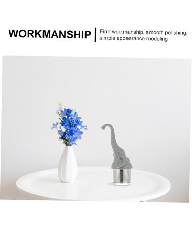 Zerodeko Glass Tea Infuser 3 Pcs Elephant Tea Maker Stainless Steel Tea Making Utensils Glass Coffee Strainer 11.8X4.6CMx3pcs Greyx3pcs - Buy Online on GoSupps.com