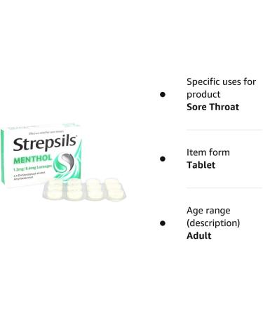 Strepsils Sore Throat Pain Relief Lozenges Menthol 16 each - Buy Online on GoSupps.com