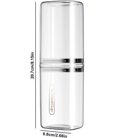Portable Toothbrush Case - On-the-Go Toothbrush Storage Box & Transparent Toothpaste Carrier - Buy Online on GoSupps.com