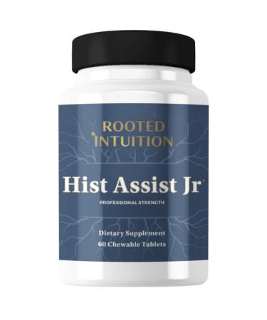 Rooted Intuition Hist Assist Jr Kids Chewable Seasonal Support with Quercetin NAC Bromelain & Vitamin C | Tasty Berry Flavor | Non-GMO Gluten Free | 60 Chewable Tablets
