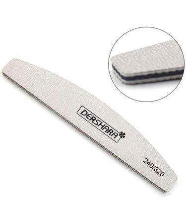 Professional Nail File Double Sided Grit 240/320 - 15 Pcs for Nail Grooming & Styling - Acrylic Gel Buffer & Nail Polisher - Buy Online on GoSupps.com