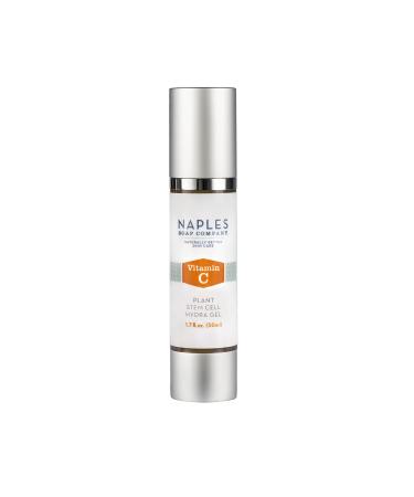 Naples Soap Company Brightening and Hydrating Vitamin C Plant Stem Cell Hydra Gel Naturally-Derived Lightweight Face Moisturizer Vegan Gluten-Free Paraben-Free Silicone-Free 1.7 oz